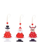 Елочная игрушка деревянная «Новогодние гости», односторонняя, МИКС - Фото 1