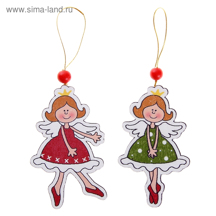 Елочная игрушка «Ангелочки», МИКС, односторонняя - Фото 1