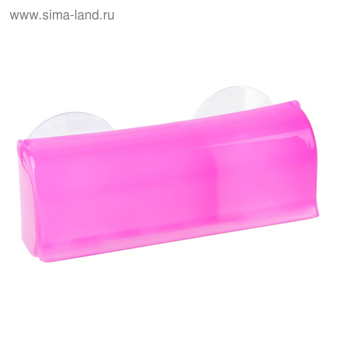 Держатель для зубных щёток на присоске Bath Collection, цвет розовый - Фото 1