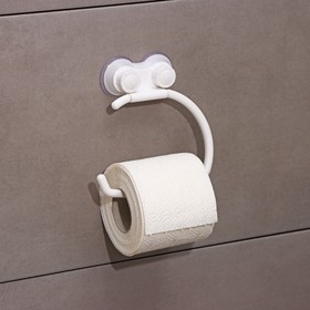 Держатель для туалетной бумаги на присосках, 14,5x15x3 см