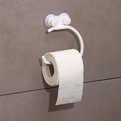 Держатель для туалетной бумаги на присосках, 14.5×15×3 см