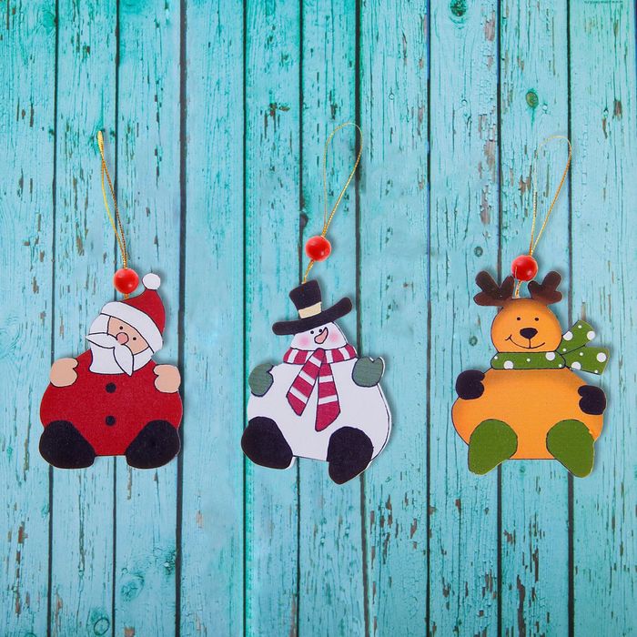 Елочная игрушка «Весёлый Новый год», золотая нить, МИКС - Фото 1