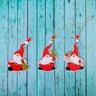 Елочная игрушка «Дед Мороз», золотая нить, МИКС - Фото 1