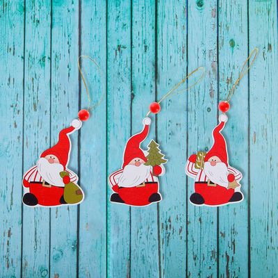 Елочная игрушка «Дед Мороз», золотая нить, МИКС