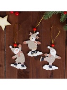 Елочная игрушка «Весело играем», золотая нить, МИКС - Фото 6