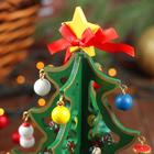 Сувенир «Елка на подставке», с золотым контуром, 17 см, МИКС - Фото 4