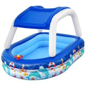 

Бассейн надувной детский Sea Captain Family Pool, 213 x 155 x 132 см, с навесом, 54370 Bestway