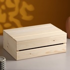Ящик деревянный 35×23×13 см подарочный с реечной крышкой - фото 321438335