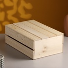 Ящик деревянный 35×23×13 см подарочный с реечной крышкой - Фото 2