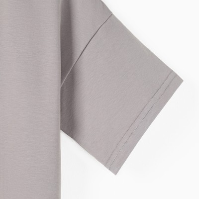 Футболка женская MINAKU: Basic line, серая, размер 50