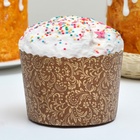 Форма для кулича бумажная Деко-про «Флора», 11×8.5 см, коричневая 6493922