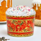 Форма для выпечки кулича бумажная Деко-про «Хохлома», одноразовая, 13.4×10 см, МИКС - Фото 3