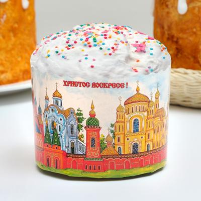 Форма бумажная для кулича Деко-про «Кремли», 11×8.5 см, МИКС