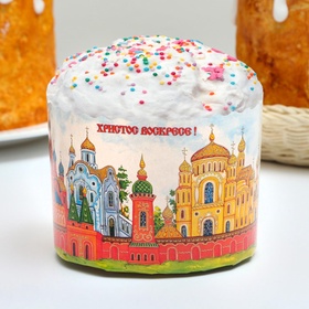 Форма бумажная для кулича Деко-про «Кремли», 11?8.5 см, МИКС (комплект 1900 шт)