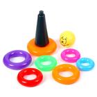 Пирамидка «Смайлик», 7 колец - фото 24421763