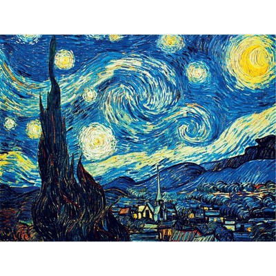 Алмазная мозаика с полным заполнением на холсте «Звёздная ночь», 30×40 см