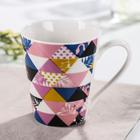 Кружка фарфоровая Доляна «Треугольники», 320 мл - Фото 2