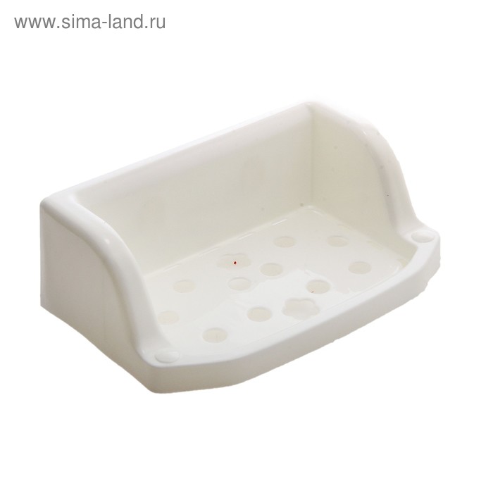 Полочка "Белая коллекция", прямоугольная, на присосках - Фото 1