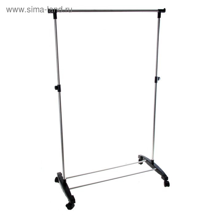 Стойка - вешалка для одежды, телескопическая, 1 перекладина, подставка для обуви 78×41×85(152) см - Фото 1
