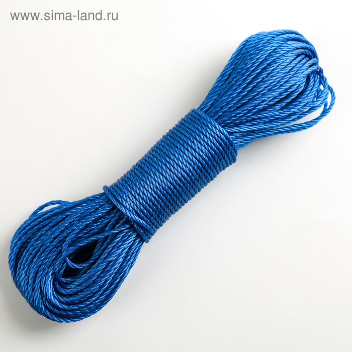 Верёвка бельевая Доляна, d=2,5 мм, длина 30 м, цвет МИКС - Фото 1