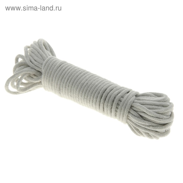 Верёвка бельевая х/б, 4мм, 20м, VH-4-20 - Фото 1