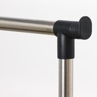 Вешалка - стойка напольная для одежды Доляна, телескопическая, 2 перекладины, подставка для обуви, 80×43×90(160) см - Фото 6