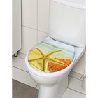 Сиденье для унитаза с крышкой Доляна «Пляж со звездой», 40×37 см, мягкое - Фото 2