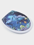 Сиденье для унитаза с крышкой Доляна «Морские жители», 40×37 см, мягкое - Фото 2