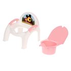 Горшок-стульчик «Маша и Медведь» с крышкой, цвет белый/розовый МИКС - Фото 4