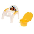 Горшок-стульчик «Маша и Медведь» с крышкой, цвет белый/жёлтый - Фото 3