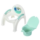 Горшок - стульчик с крышкой, мятный - Фото 11