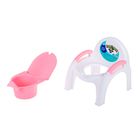 Горшок-стульчик с крышкой, цвет белый/розовый МИКС - Фото 2