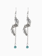 Серьги ассорти «История» скрученное перо, цвет голубой в чернёном серебре - Фото 7