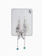 Серьги ассорти «История» скрученное перо, цвет голубой в чернёном серебре - Фото 6