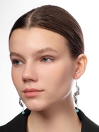 Серьги ассорти «История» скрученное перо, цвет голубой в чернёном серебре - Фото 8