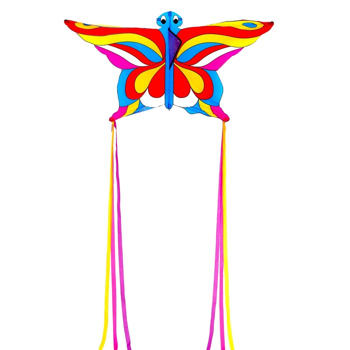 Воздушный змей «Бабочка», с леской, цвета МИКС - фото 1885122063