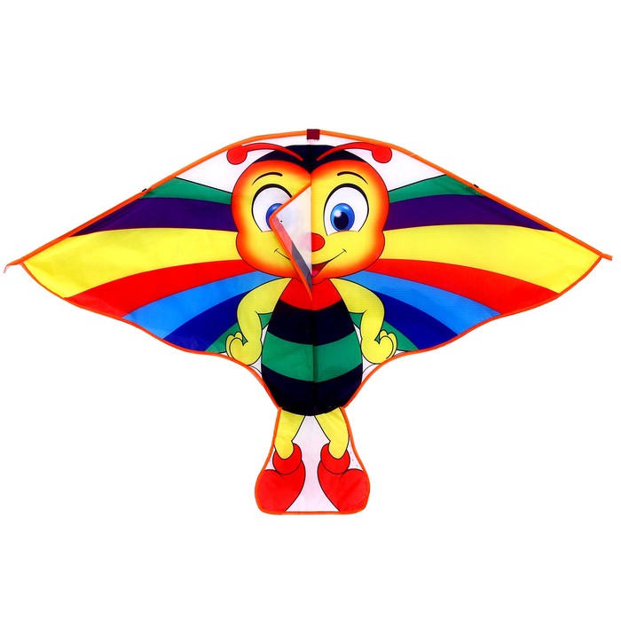 Воздушный змей «Пчёлка», с леской, цвета МИКС - фото 1905746744