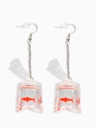 Серьги акриловые «Рыбка в пакете», оранжевые - Фото 1