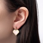 Серьги акриловые «Сердечки» пиксели, цвет розово-голубой в золоте - Фото 2