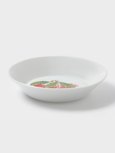 Тарелка Дулевский фарфор «Вишня», d=14 см, фарфор, белая