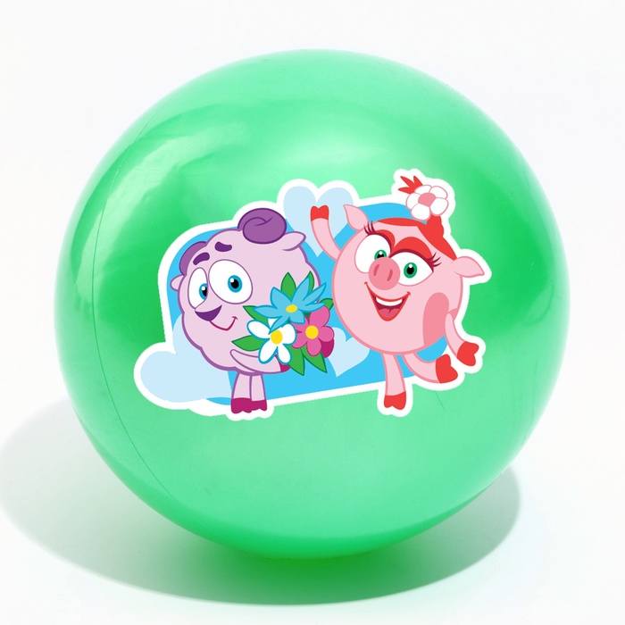 Мяч детский «Нюша и Бараш», Смешарики, диаметр 22 см, 60 г., цвета МИКС - фото 1905746777