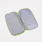 Косметичка-органайзер, отдел на молнии, наружный карман, цвет зелёный - фото 25462760