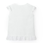 Рубашка для девочки с коротким рукавом MINAKU: Cotton collection цвет белый, рост 98 - Фото 8