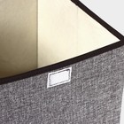 Короб стеллажный для хранения с двойной крышкой Доляна «Тэри», 49×29×24 см, цвет серый - Фото 3