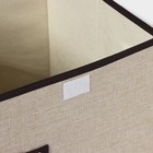 Короб стеллажный для хранения с двойной крышкой Доляна «Тэри», 50×30×25 см, цвет бежевый - Фото 3