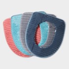 Чехол на сиденье для унитаза на липучках Доляна «Плюша», 37×42 см, цвет МИКС - Фото 4