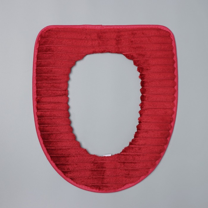 Чехол на сиденье для унитаза на липучках Доляна «Плюша», 37×42 см, цвет МИКС - фото 1883644107