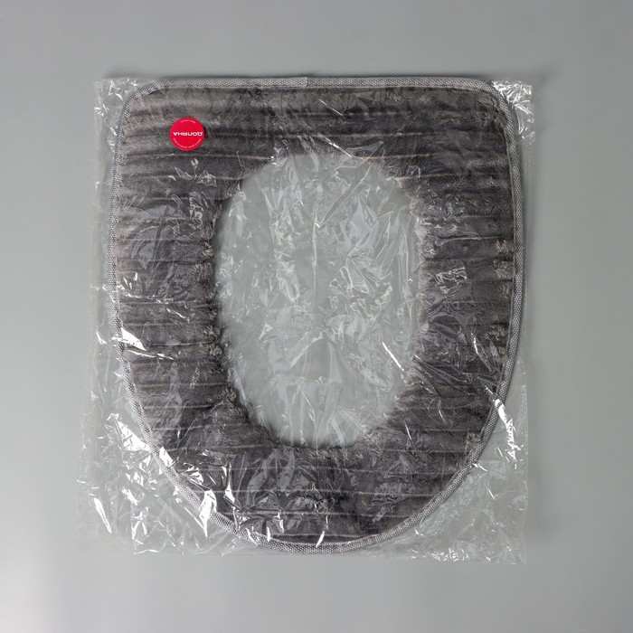 Чехол на сиденье для унитаза на липучках Доляна «Плюша», 37×42 см, цвет МИКС - фото 1905746967