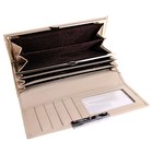 Кошелёк женский на клапане, 3 отдела, 2 отдела на рамке, отдел для кредиток, отдел для монет, комбинированный, бежево-сиреневый - Фото 3