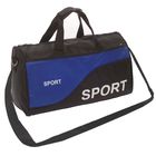 Сумка спортивная Sport, 1 отдел, наружный карман, длинный ремень, цвет сине-черный - Фото 2